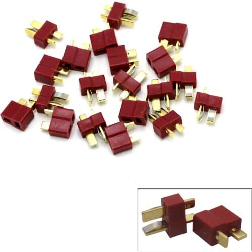 100Pcs/lot T Plug Deans Connectors Set For RC LiPo Battery Helicopter Male/Female Terminals Connectors Assortment Kit