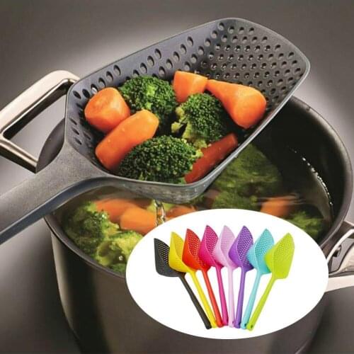 Kitchen Scoop Colander Filter Spoon Anti-scald Skimmer Strainer Fry Food Mesh Portable Home Kitchen Tool34.5*12.5*6.5cm