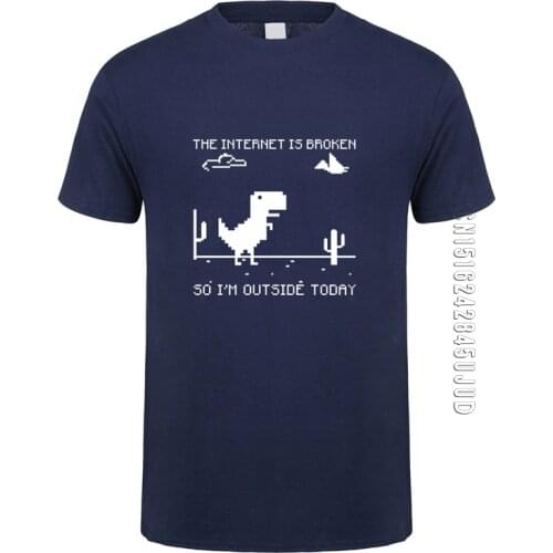New Summer Men Tshirt The Internet Is Broken Web Page Computer Cotton T-Shirt Funny Men T Shirt Tops Tee