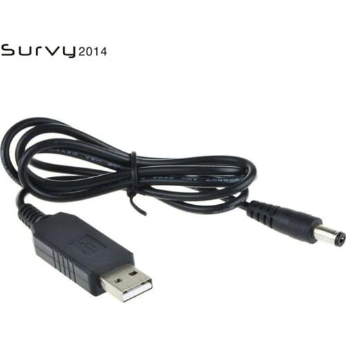 NEW USB Male Plug 5V to 9V 12V DC Power Plugs Connector Adapter Laptop 2.1mmx5.5mm Black Color