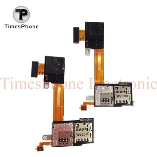 Original SIM Card Slot + TF Card Slot PCB Flex Cable For Sony Xperia M2 s50h D2302 D2303 D2305 1pcs Free Shipping