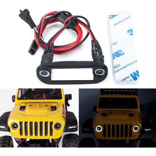 YEAHRUN Front LED Light Lamp Headlight Bright Set For Axial SCX24 AXI00002 1/24 RC Crawler Car Upgrade Parts