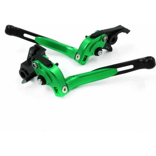 For kawasaki Z900 900 Z-900 2017 2018 Motorcycle Adjustable Folding Extendable Brake Clutch Lever With logo GREEN NEW