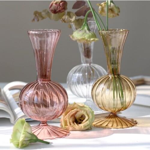 Nordic Glass Vase Home Decoration Home Vase Living Room Desktop Decor Transparent Hydroponic Vase Wedding Terrarium Table Decor