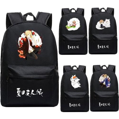 Natsumes Book of Friends Bag Backpack Mens Anime Teenagers Womens Student Cartoon Book Bags Back to School Mochila Travel