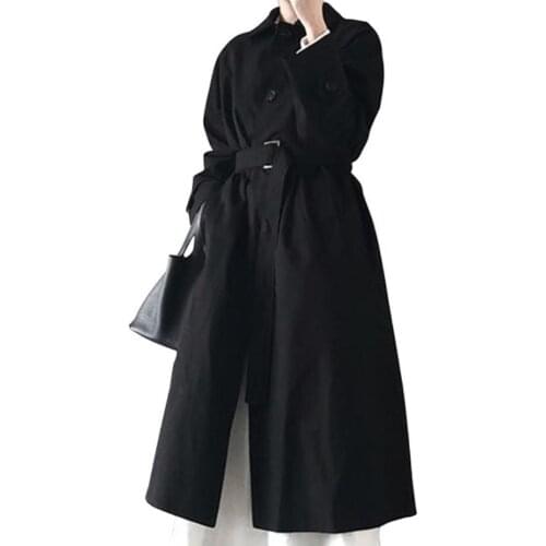 Fashion New Women Trench Coat Long Belt Khaki Lady Clothes Autumn Spring Outerwear