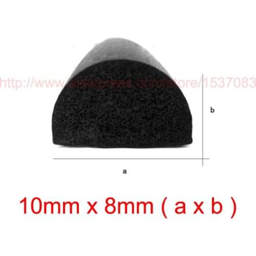 5m x 10mm x 8mm EPDM rubber foam self adhesive cabinet door seal strip weatherstrip