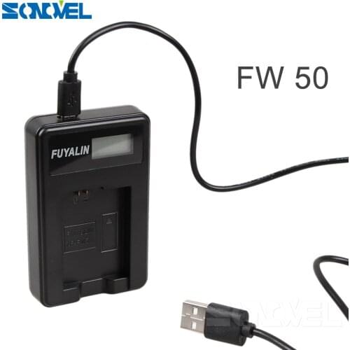 NP-FW50 NP FW50 Battery LCD Display USB Charger for Sony Camera BC-VW1 BC-TRW A7 ILCE-7 A7K ILCE-7K A7M2 A7R ILCE-7R A7S A5000