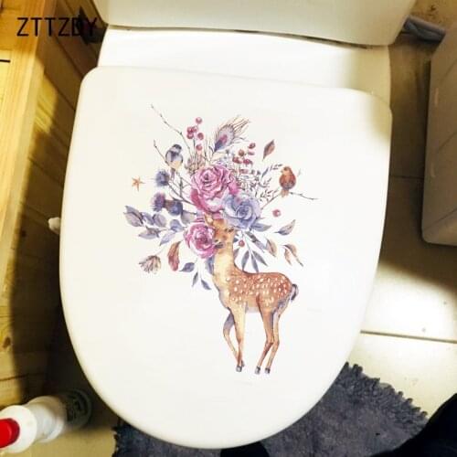 ZTTZDY 17.3×23.3CM Classical Animal Flower Branch Living Room Wall Stickers Mural WC Toilet Decoration T2-1220