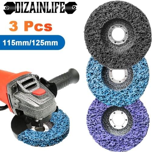 1/3 Pcs 125mm Poly Strip Disc Abrasive Wheel Paint Rust Remover Clean Grinding Wheels for Motorcycles Durable Angle Grinder Car