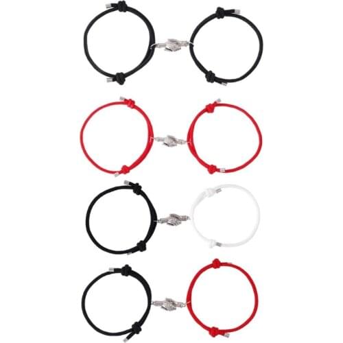 1 Pair Lovers Hand in Hand Pendant Bracelets for Women Men Fashion Jewelry Gift