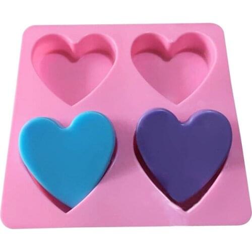 1Pcs Cupcake Jelly Candy Decoration Reusable Soap Mold Kitchen Supplies DIY Baking Tools Silicone Multi Purpose Heart Shape