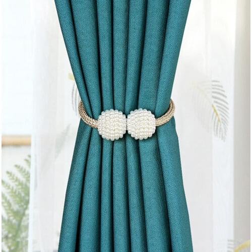 1pc Pearl Magnetic Curtain Clip Curtain Holders Tieback Buckle Clips Hanging Ball Buckle Tie Back Curtain Accessories
