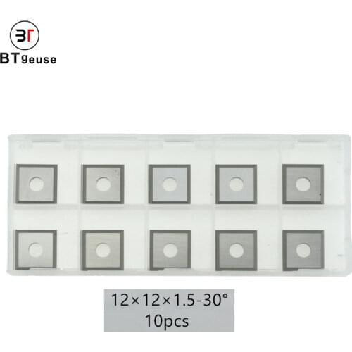 10pcs 12mm Square Straight Woodworking Carbide Insert Cutters (12mmX12mmX1.5mm)4-Edge for Wood Turning Lathe Tools