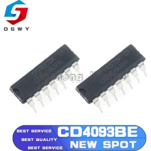 10PCS CD4093BE HCF4093BE DIP14 CD4093 DIP 4093 DIP-14 4093BE New And Original IC