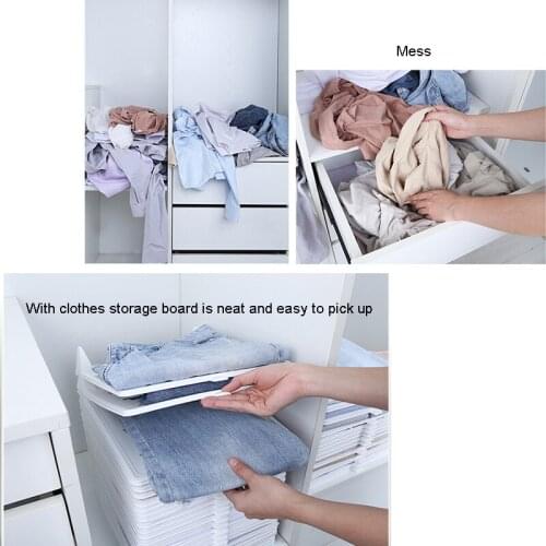 5PCS/Set Creative Fast Clothes Fold Board Clothing Organization Shirt Folder Wardrobe Finishing Racks Shirt Organizer Board