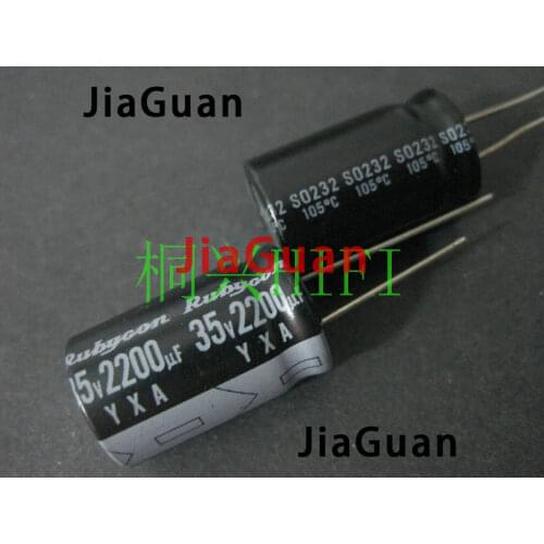 20PCS NEW 2200UF 35V RUBYCON YXA 35V2200UF 16X25MM 105 degrees Aluminum electrolytic capacitors 35YXA2200MEFC yxa 2200UF/35V