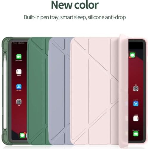 Case For iPad Pro 11 2021 Air 4 3 Case With Pencil Holder Smart Cover Fo 2020 iPad 10.2/9.7 7th 8th 5th 6th Gen Mini 5 TPU Case