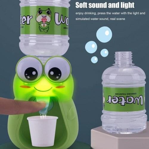 Childrens Simulation Water Fun Dispenser Mini Frog Play House Water Kitchen Toy Education Play Toys For Baby Kid Fountain Model
