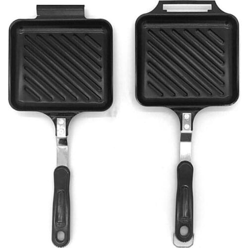 Household Non-stick Coating Breakfast Machine Double-sided Heating Sandwich Baking Pan Thick Omelette Pan Egg Pancake Steak Pan