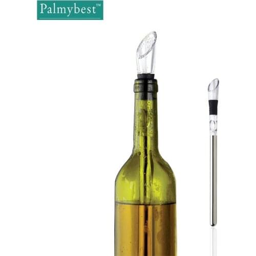 Stainless Steel Cooler Wine Chiller Stick With Wine Pourer Cooling Stick Beer Cooler Beverage Frozen Stick Ice ler Bar Tools