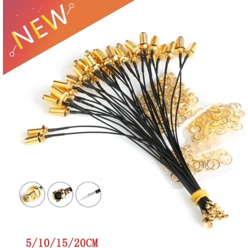 5pcs SMA Connector Cable Female to uFL/u.FL/IPX/IPEX RF Or NO Connector Coax Adapter Assembly RG178 Pigtail Cable 1.13mm