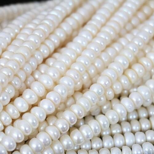 Beautiful natural white freshwater pearls abacus beads 7-8mm fit diy women lovely gift jewelry making 15inch B1345