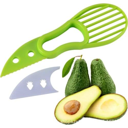 Multifunctional Avocado Knife Fruit Knife Paring Knife Tool Kitchen Gadget Plastic Knife Kitchen Tools Home Accessory 3 In 1