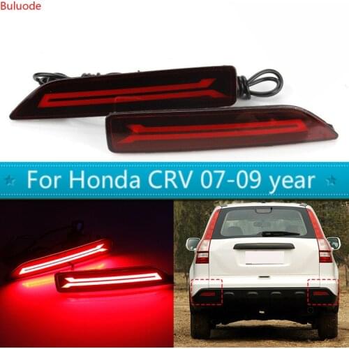 2PCS For Honda CRV CR-V 2007 2008 2009 Multi-function LED Rear Bumper Light Rear Fog Lamp Auto Bulb Brake Light Reflector