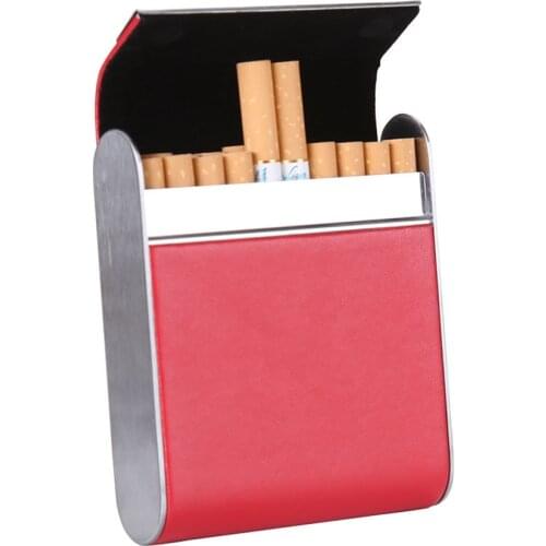 Fashion Woman Stainless Steel Cigarette Case Box Business Cigarette Pouch Smoking Accessories