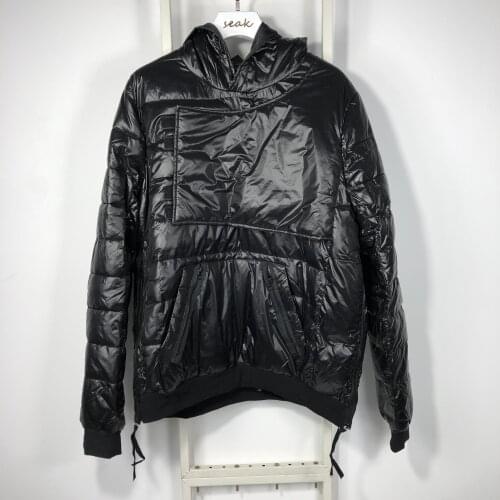 Owen Seak Men Cotton Coats Jackets Gothic High Street Mens Clothing Trench Winter Hooded Dust Windbreaker Black Jackets