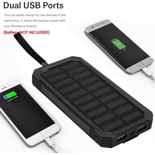 DIY Solar Power Bank Case Set Dual USB Port Fast Charging DIY Solar Power Bank Case Kit