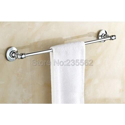 Polished Chrome Brass Bathroom Wall Mounted Single Towel Bar Towel Holder Rack For Bathroom Accessories lba803