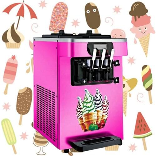 Desktop Soft Ice Cream Machine 3 Different Flavors Summer Soft Ice Cream Machine Portable Small Frozen Yogurt Machine