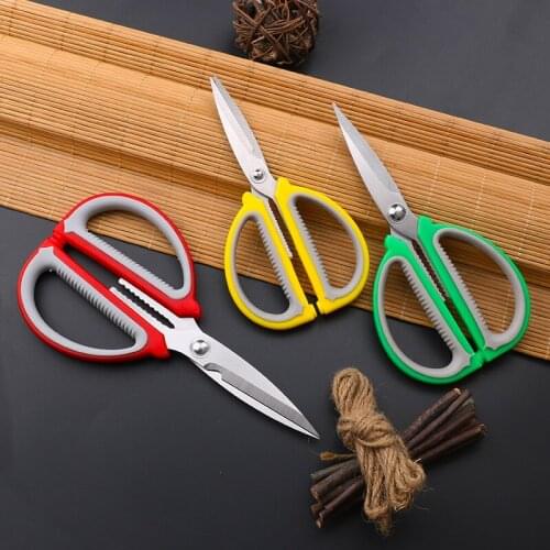 Household Tailor Scissors Thread Fabric Cutter Office Security Plastic Handle Children Stationery DIY Stainless Steel Scissors G