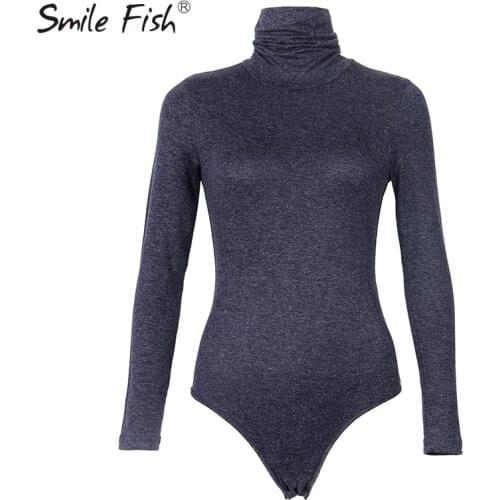 Skinny Small Dot Body Women Turtleneck Bodycon Winter Bodysuits Sexy Long Sleeve Autumn Buttons Party Club Romper Overalls GV161