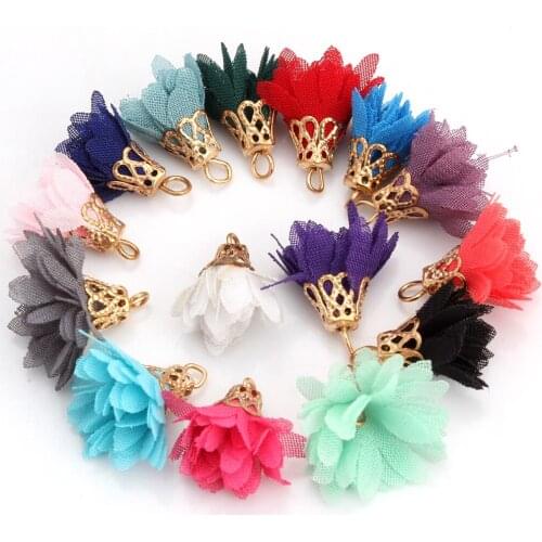 OlingArt 10PCS/LOT lace tassel for DIY jewerly making with earring/necklace/bracelets/ring for other DIY charm with lace tassel