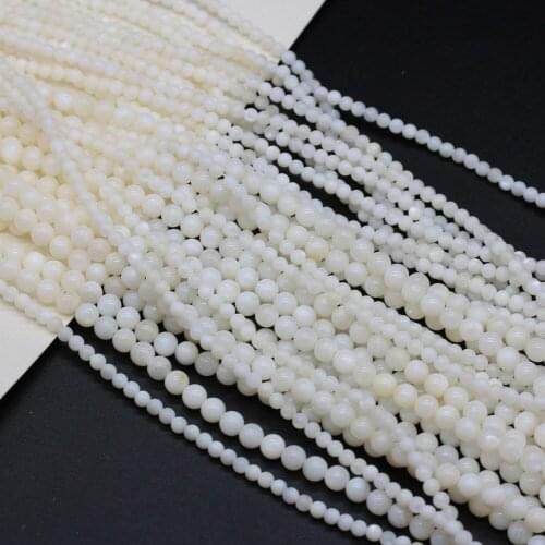 Natural Shell Bead Necklace Accessories Freshwater Mother of Pearl Shell Beading Charms for Jewelry Making Bracelet Earrings