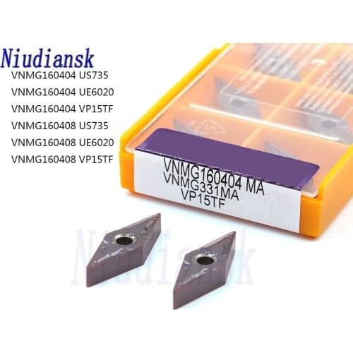 VNMG160404 MA US735 UE6020 VP15TF VNMG160408 MA US735 UE6020 VP15TF Cutting Blades CNC Lathe Tools Carbide Inserts Turning Tools