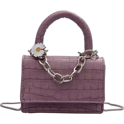 Luxury Handbags Women Bags Designer 2020 New Stone Pattern Mini Shoulder Bag Fashion Ladies Chain Small Square Bag Wallet