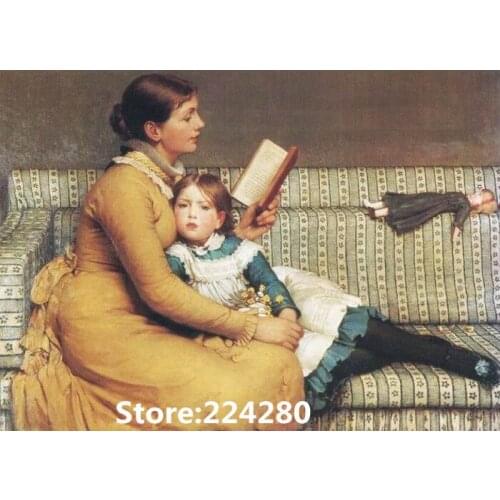 Needlework,Cross stitch,14CT Unprinted for Embroidery kits Art Mother and daughter child Cross-Stitching,DIY Handmade decor