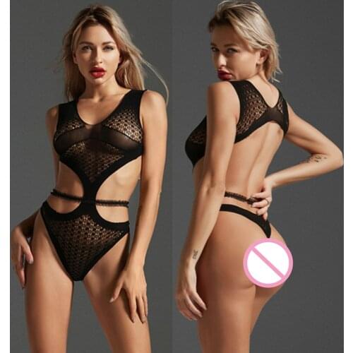 Sexy Bodysuit Lingerie For Women Lace Erotic Babydoll Fishnet Body Stockings Teddy Erotic Dress For Sex Lenceria Costumes