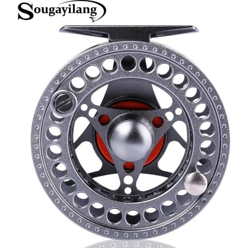 Sougayilang 5/6 Fly Fishing Reel Lighter Cutting Fishing Reel Casting Aluminium Fly Fishing Wheel Fishing Tackle Max Drag 11kg