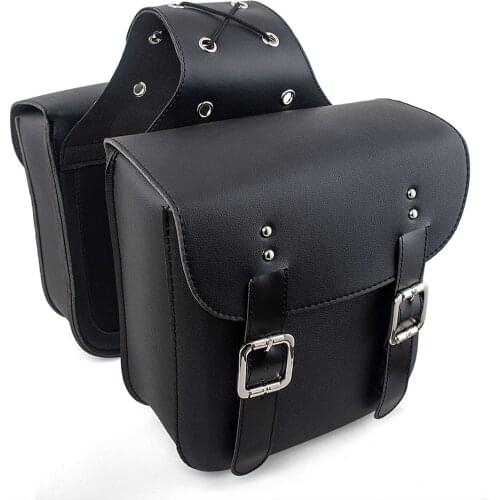 For XL883 XL1200 Motorcycle Saddle Bags For Harley Sportster XL 883 XL 1200 Pu Leather Side Tool Bag Luggage Black/Brown
