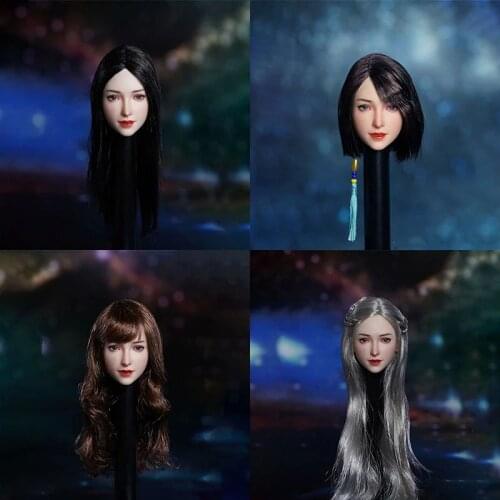 SUPER DUCK 1/6 SDH024 Asian Girl Head Sculpt Fit 12'' Female PH Figure Body Presale