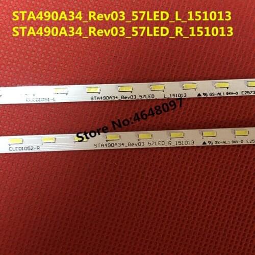 2PCS LED Backlight strip for STA490A34_Rev03_57LED_L/R_151013