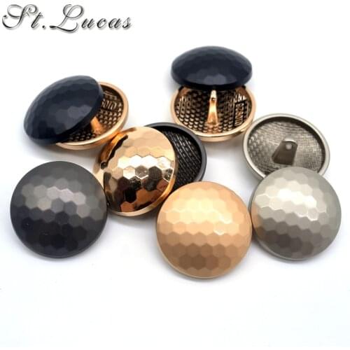 High quality 10pcs/lot new fashion decorative buttons gold Hollow metal sewing button for women men overcoat shirt DIY