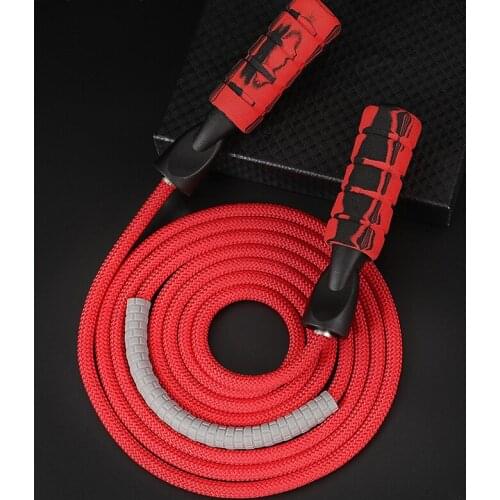 Adult silicon tube weight-bearing steel wire rope skipping fitness training sponge plastic handle double bearing rope skipping