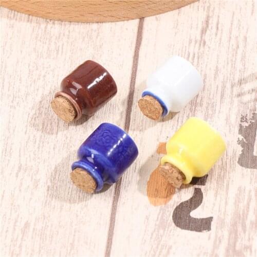 1/12 DollHouse Handmade Kitchen Ceramic Ornament Decor Dollhouse Miniature Eating Jar Set