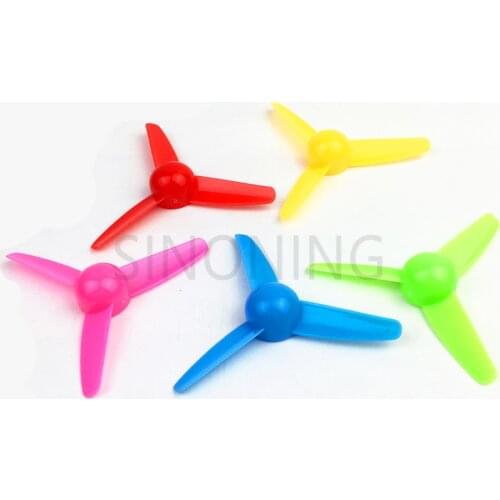 10pcs 5 colors 80mm Standard Clover Propeller Spiral Wings Air Paddle DIY toy Model Fan 2mm Hole